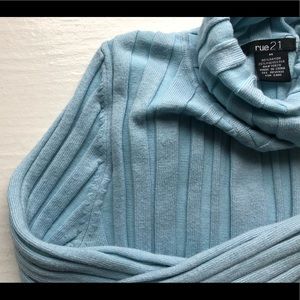 Light Blue Rue21 Ribbed Turtle Neck Sweater